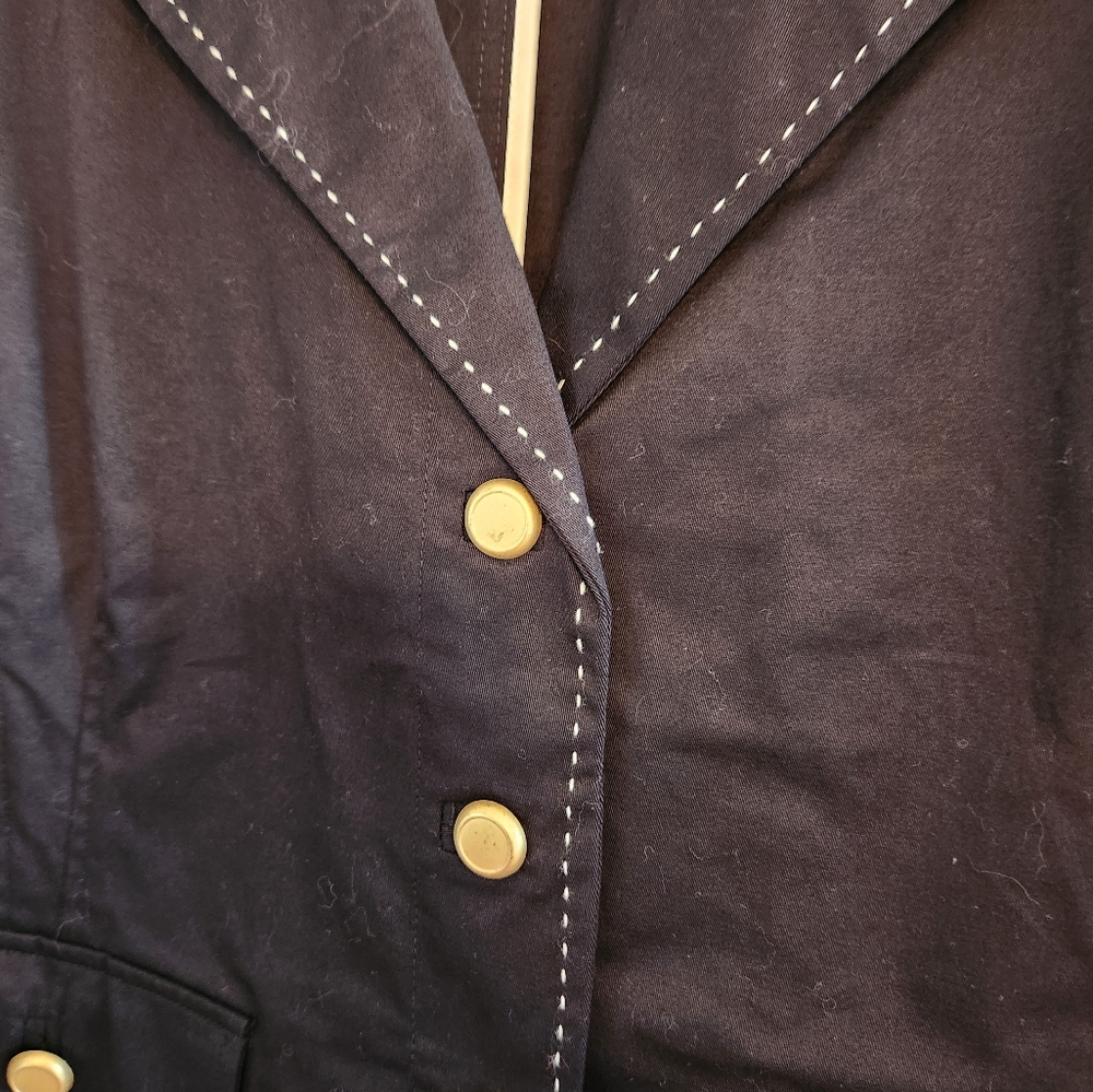 NWT JOAN RIVERS Black Blazer with Gold Buttons SIZE XL - Picture 3 of 6